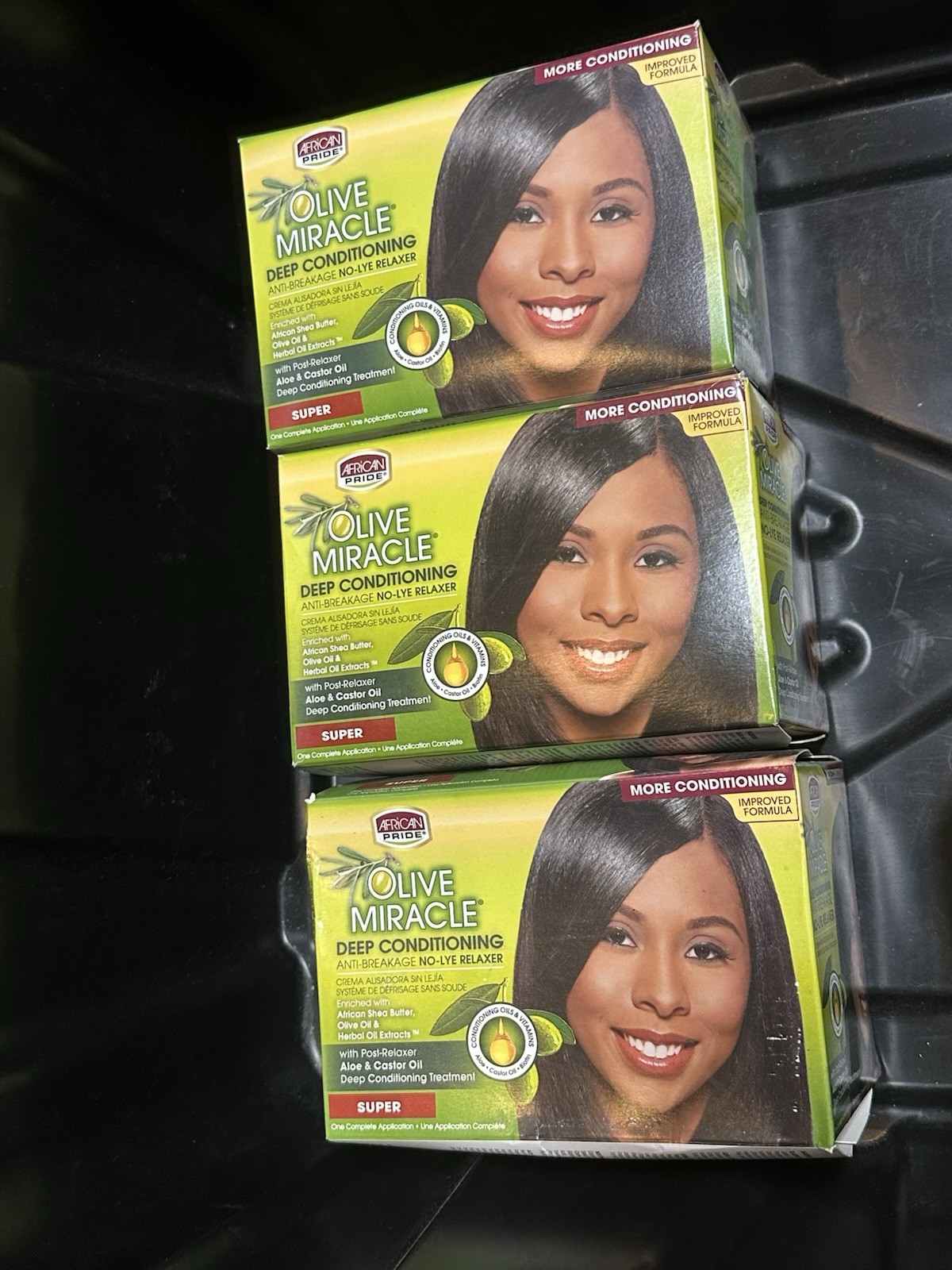 African Pride Olive Miracle Deep Conditioning No-Lye Relaxer Super X3