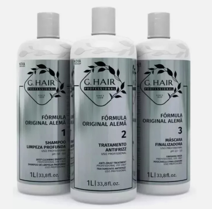 GHair German Brazilian Keratin Treatment Straightening Smoothing Kit 3 x 34oz