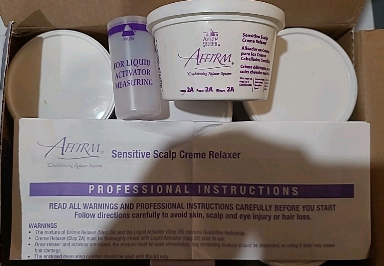 AVLON AFFIRM Sensitive Scalp Creme Relaxer, Conditioning Relaxing System-20 Appl