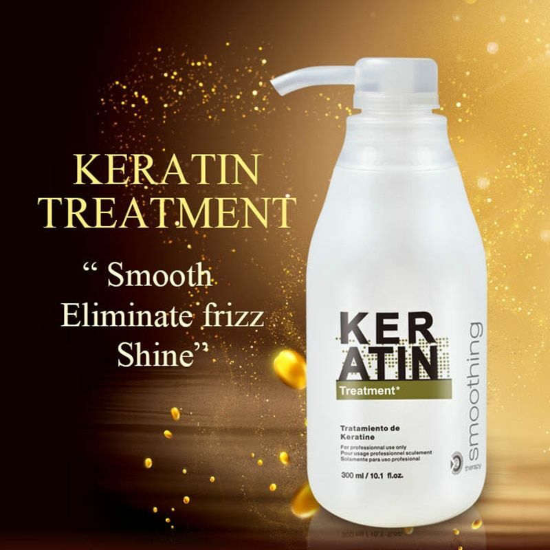 Brazilian Keratin 5% Curly Frizzy Damaged Hair Treatment + Purifying Shampoo