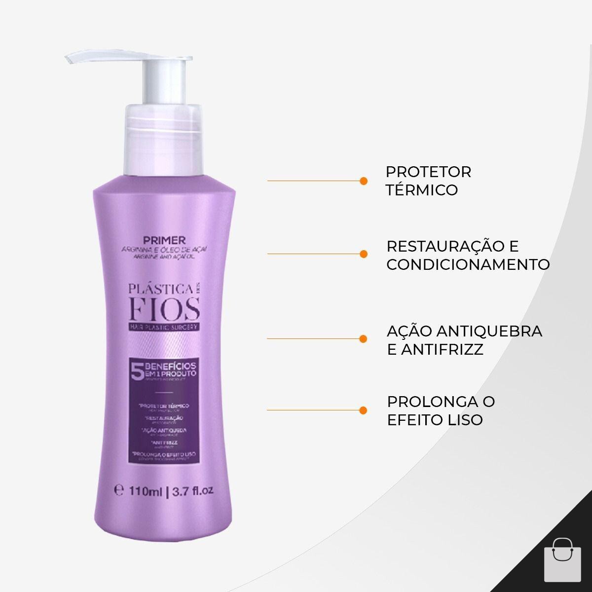 Cadiveu Plastica dos Fios Primer Leave-in Smoothing Hair Treatment 110ml 3.7oz