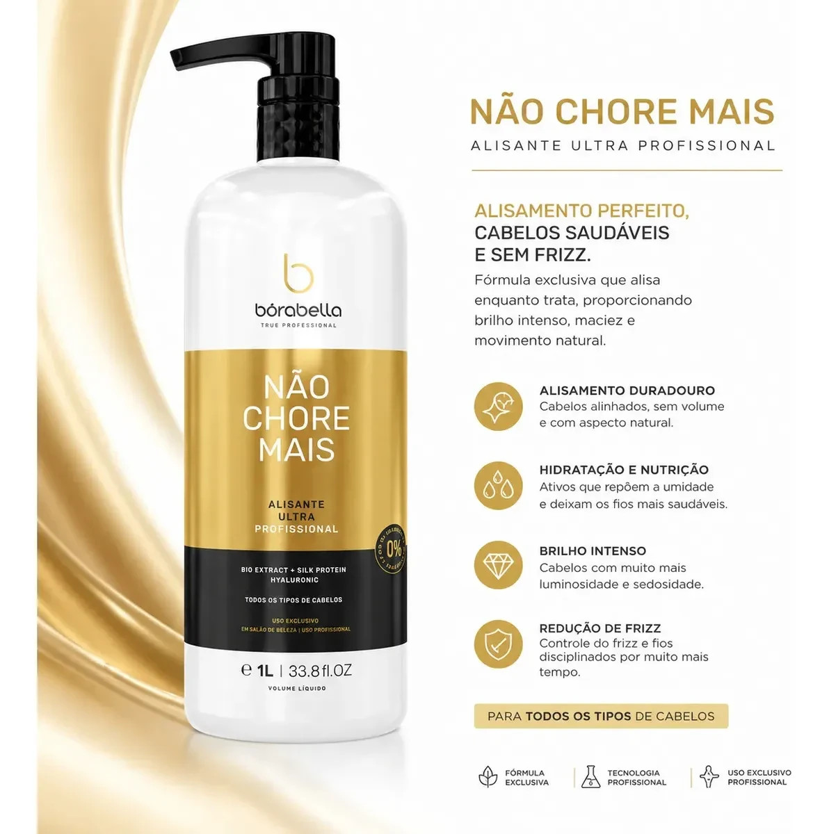 Borabella Nao Chore Mais Treatment Professional Brazilian Keratin 1L/33.81 fl oz