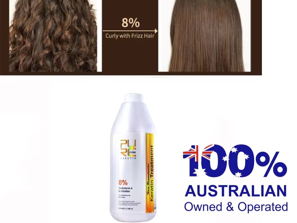 PURC 8% 1000ml Keratin Hair Straightening Smooth Treatment Curly Frizzy Hair
