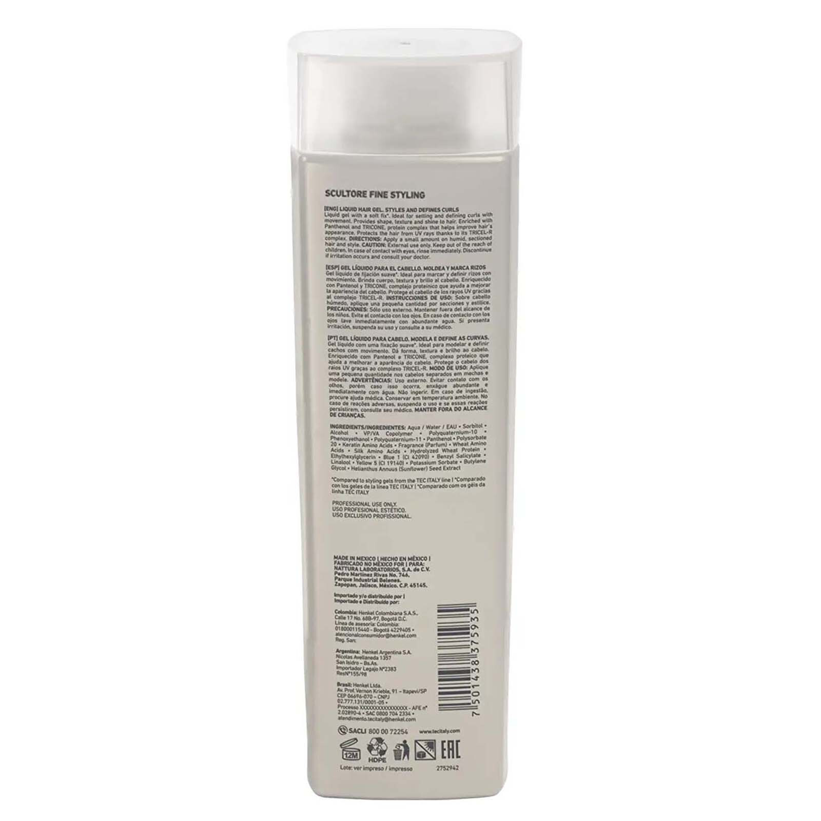 Tec Italy Scultore Fine Liquid Hair Styling Gel 10.1 oz – 3 Pack