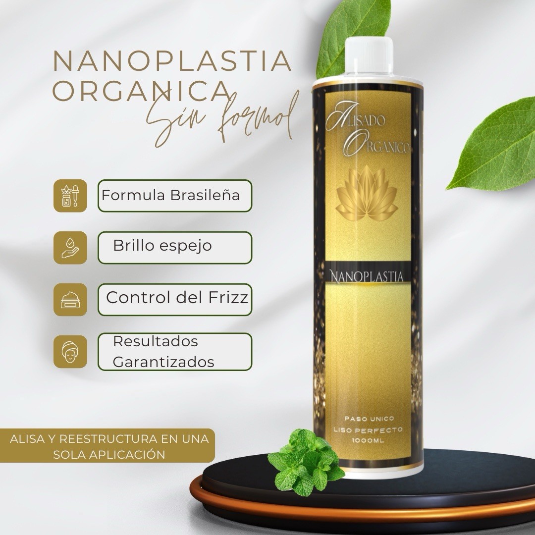Nanoplastia orgánica Pedro Brinez HairArtist. Alisados orgánico Sin Formol -liso