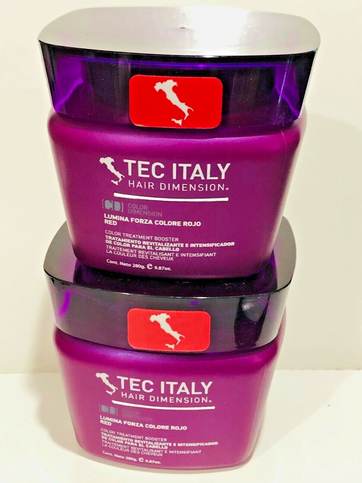 Tec Italy Hair Dimension Lumina Forza Colore Hair Treatment RED (ROJO) 1 PACK