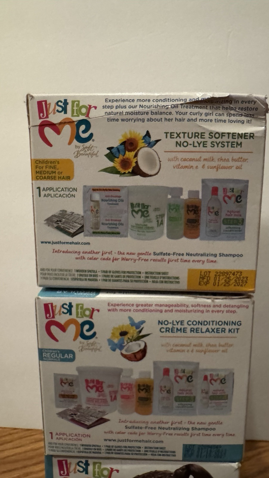 Just For Me Child No Lye Conditioning Crème Relax X2 And Texture Softener X1
