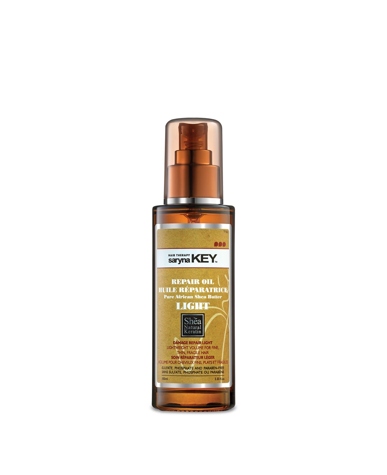 Saryna Key Light Pure African Shea Oil For Fine & Dry Hair – 110ml / 3.7 fl. oz