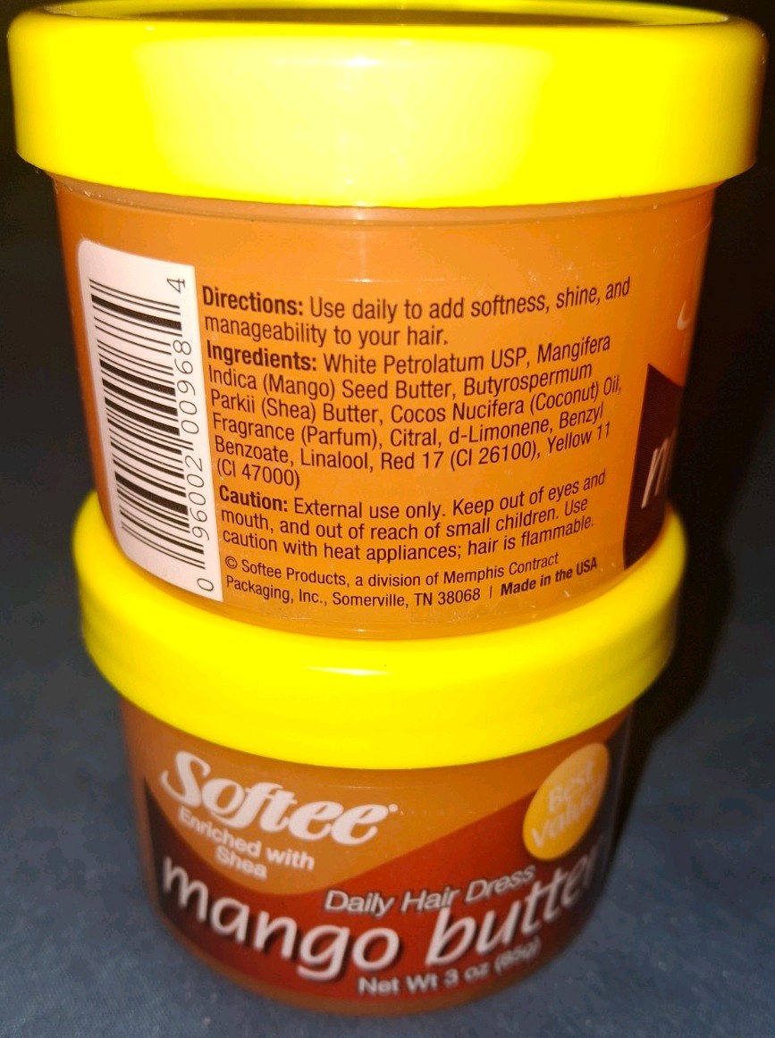 ( Lot 2 ) Softee Enriched w/ Shea Mango Butter Hair & Scalp Treatment 3oz Ea New