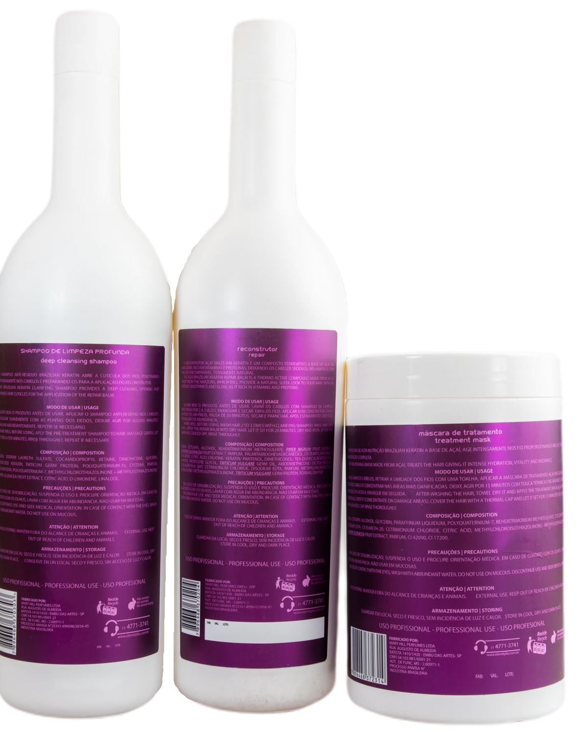 Acai Brazilian Shine Treatment Kit 3x1L – Eternity Liss