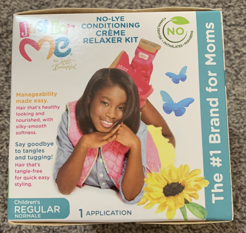 Just For Me No-Lye Conditioning Creme Relaxer Kit For Fine & Medium Texture Hair