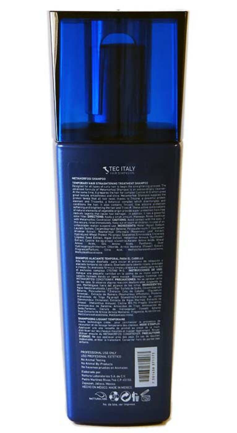 Tec Italy Metamorfosi Temporary Hair Straightening Shampoo Treatment 10.1 oz