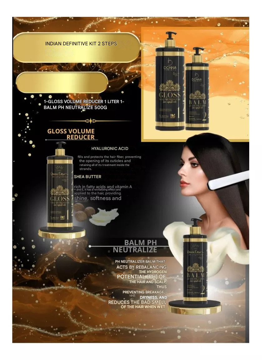 Donna Indiana Smooth Hair Volume Reducer Gloss Balm Mask Queen Care