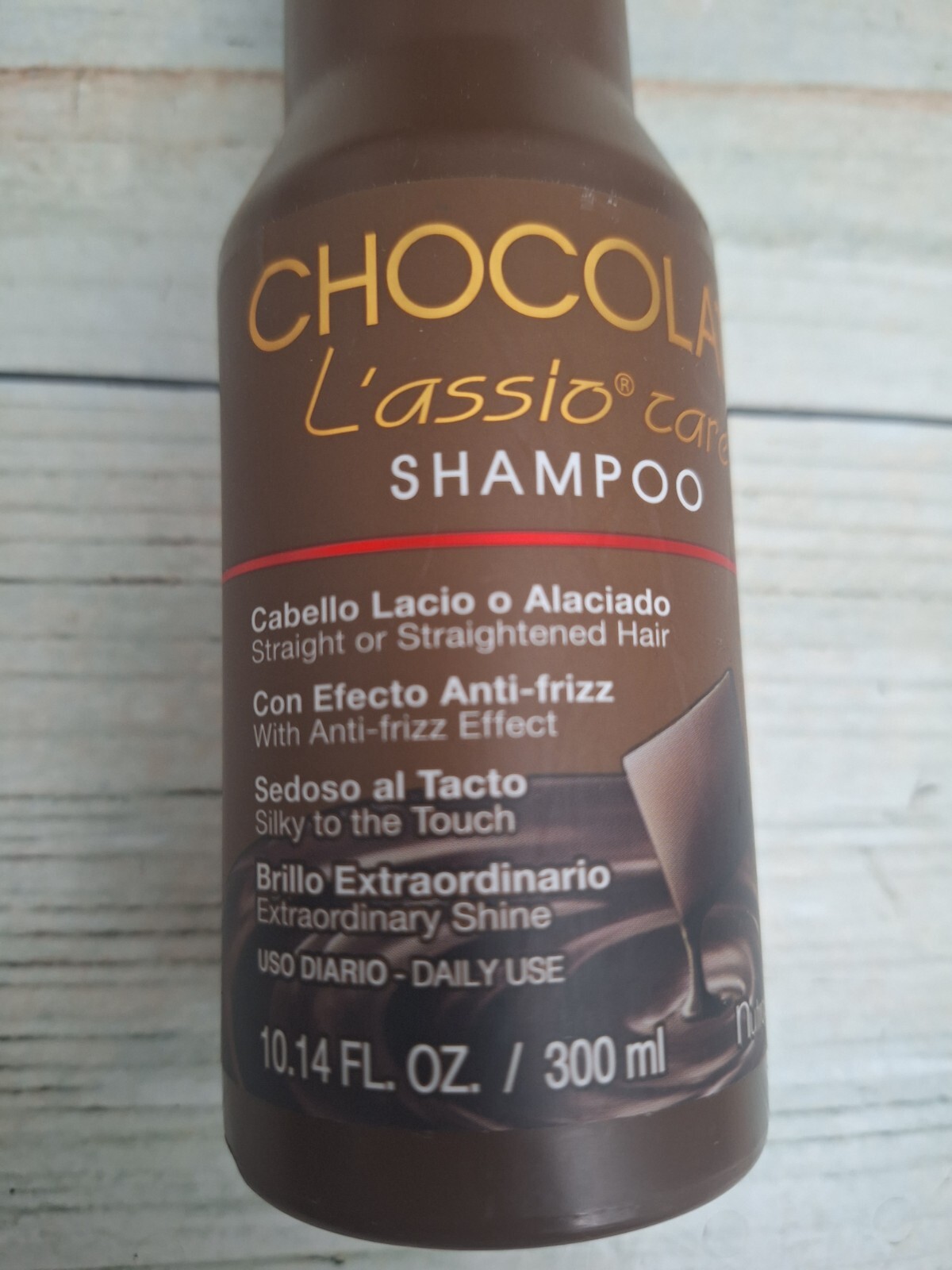 Shampoo Chocolate L’assio Care Straightened Hair 10oz Cabello Lacio Sedoso