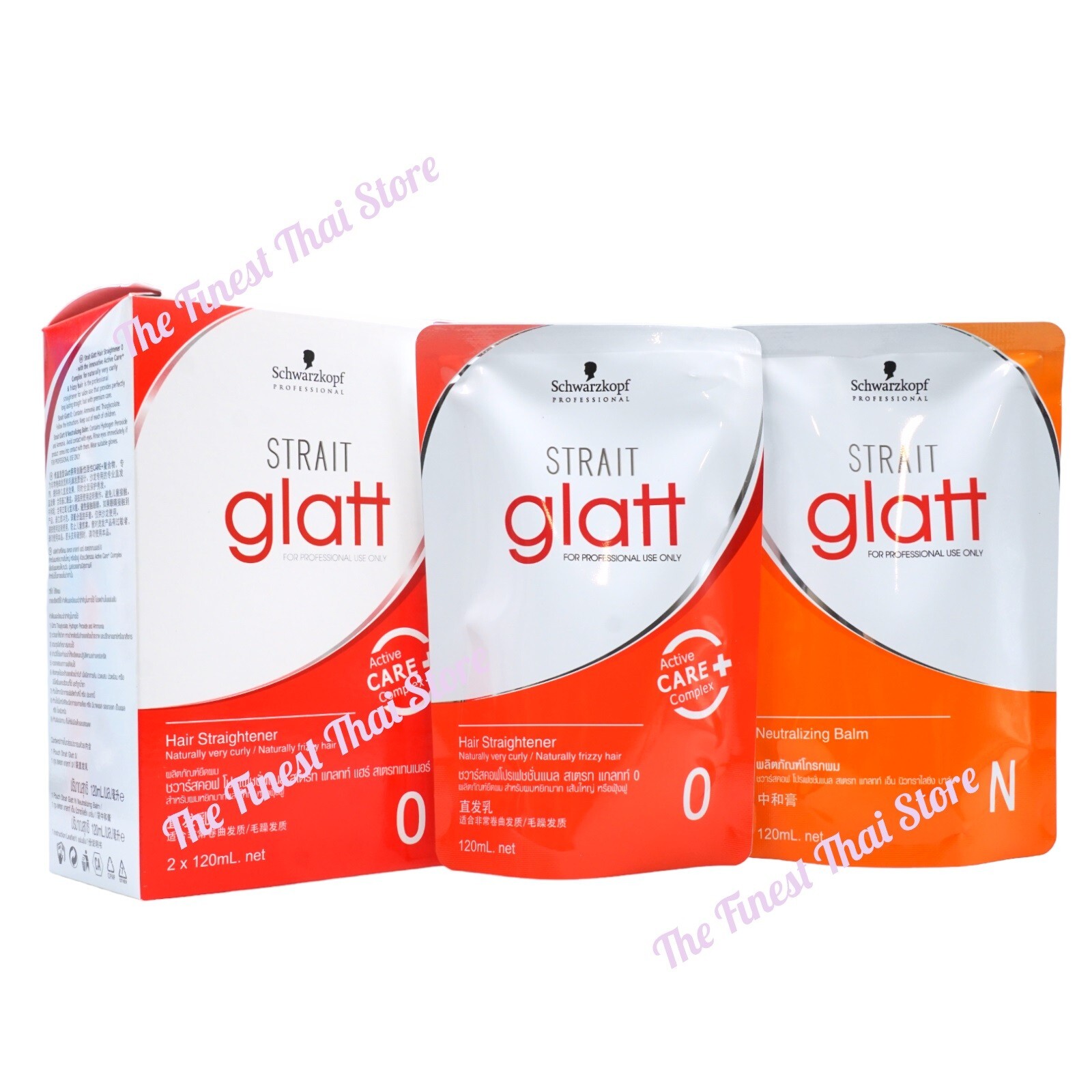 Schwarzkopf Strait Glatt No 0 Hair Straightener Rebonding Cream 120ml set