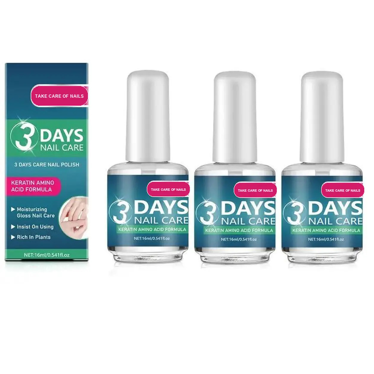MREGB Keratin & Amino Acid Nail Strengthener, Clear Cuticle Oil Treatment for Na