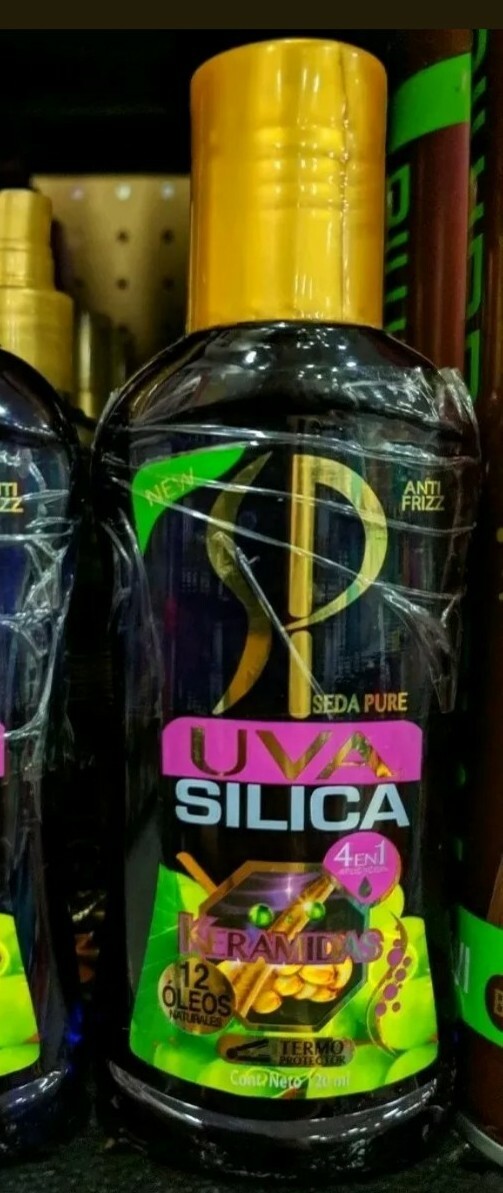 SEDA PURE UVA SILICA 4 en 1 KERAMIDAS 12 OLEOS TERMO PROTECCIÓN 120ml (4oz)