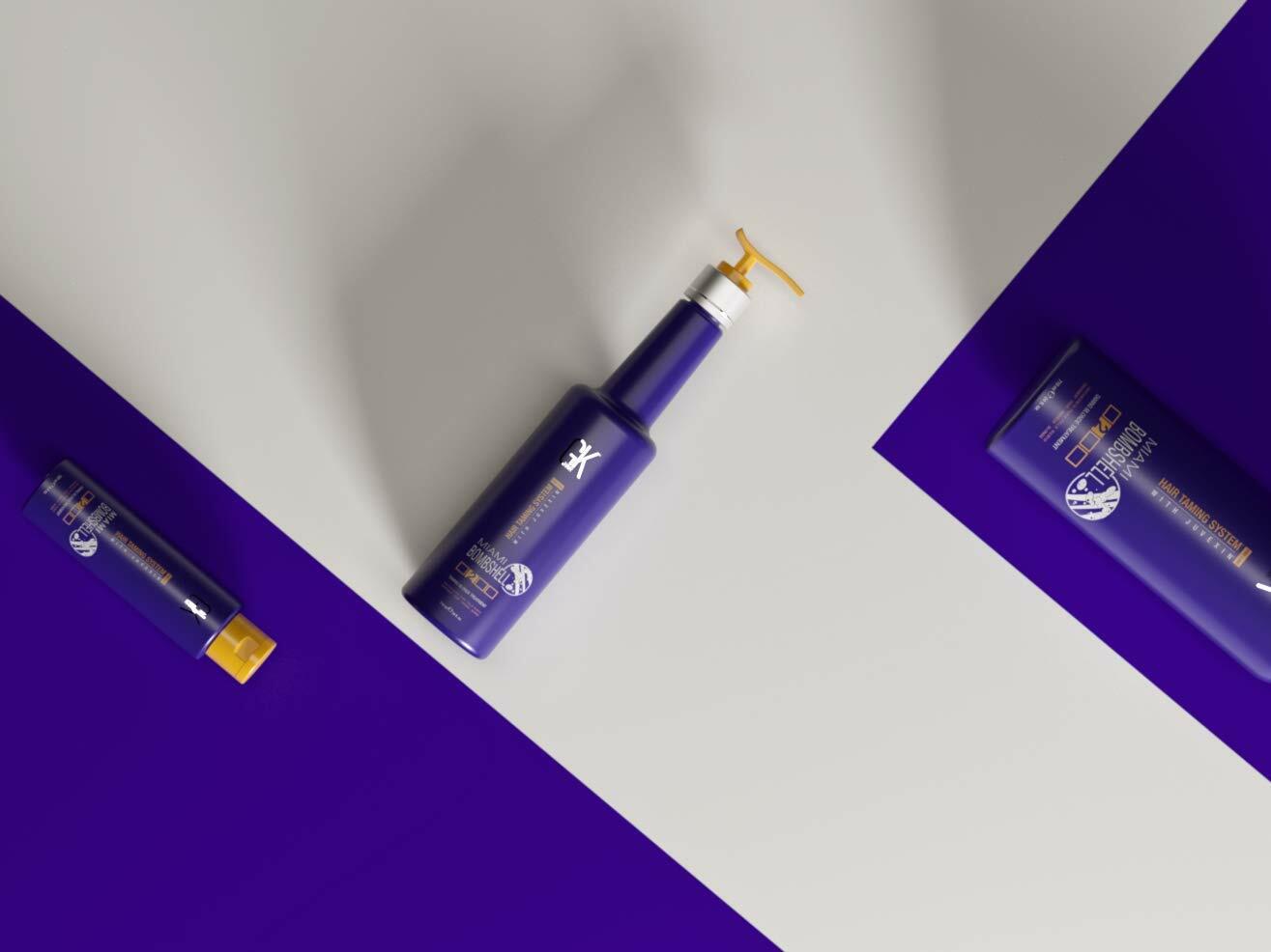 GK HAIR Miami Bombshell Taming Blonde Purple Keratin Treatment Toning Blowout