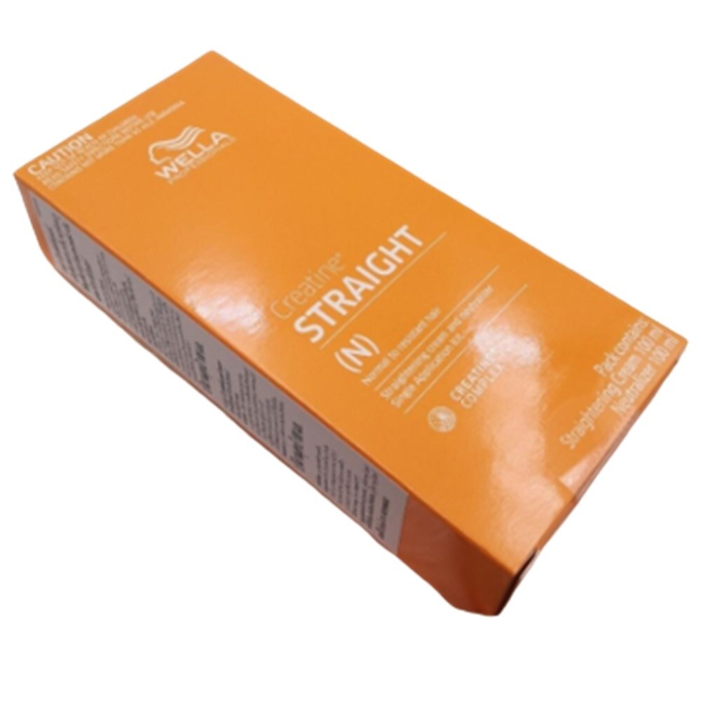 WELLA STRAIGHT(N) Hair Permanent Straightening Cream Intense Creatine Set 3 Box.