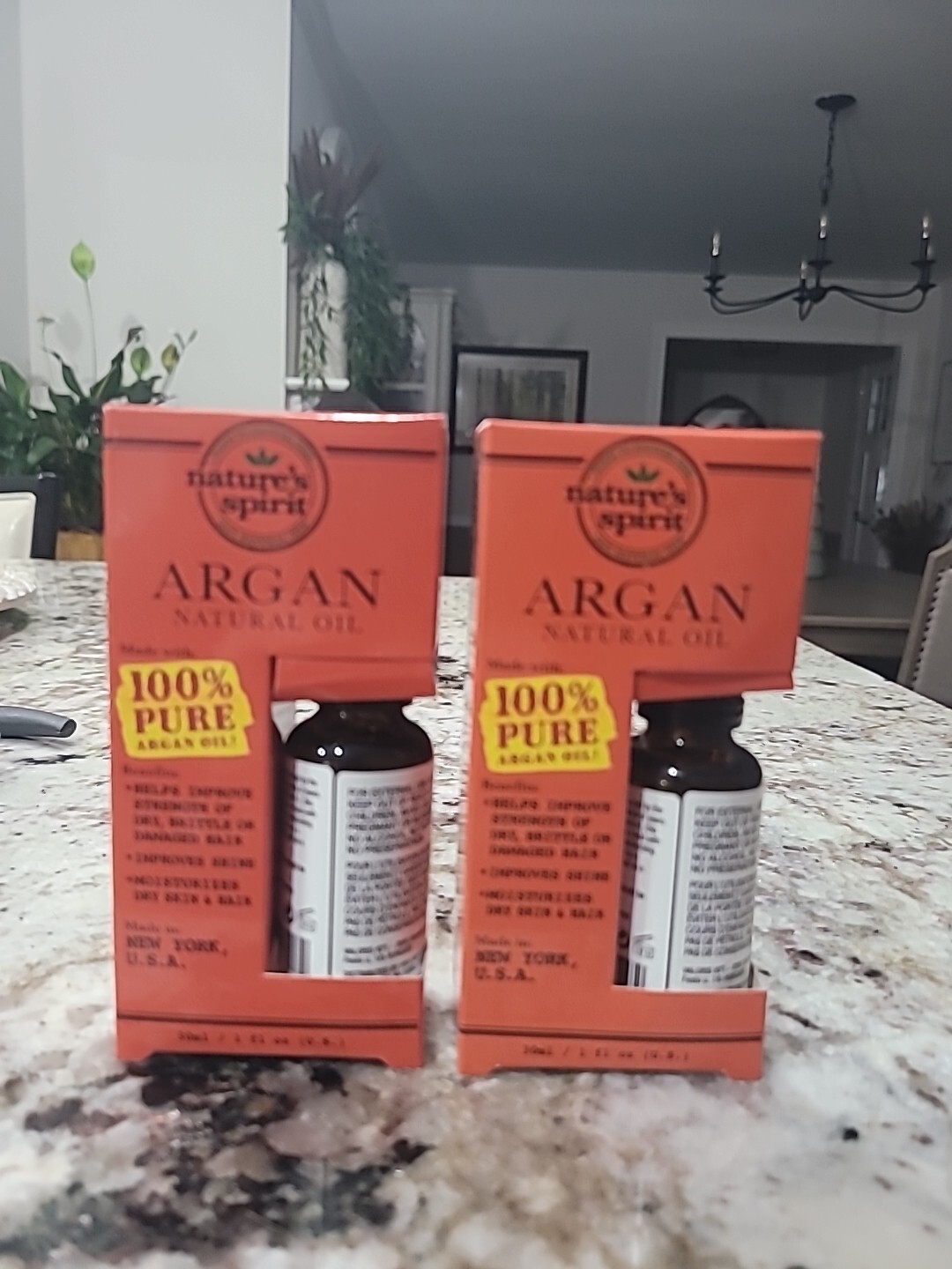 Lot 2 Argan Oil 100% PURE By nature’s spirit 1 fl oz / 30 ml NEW UNOPENED BOX