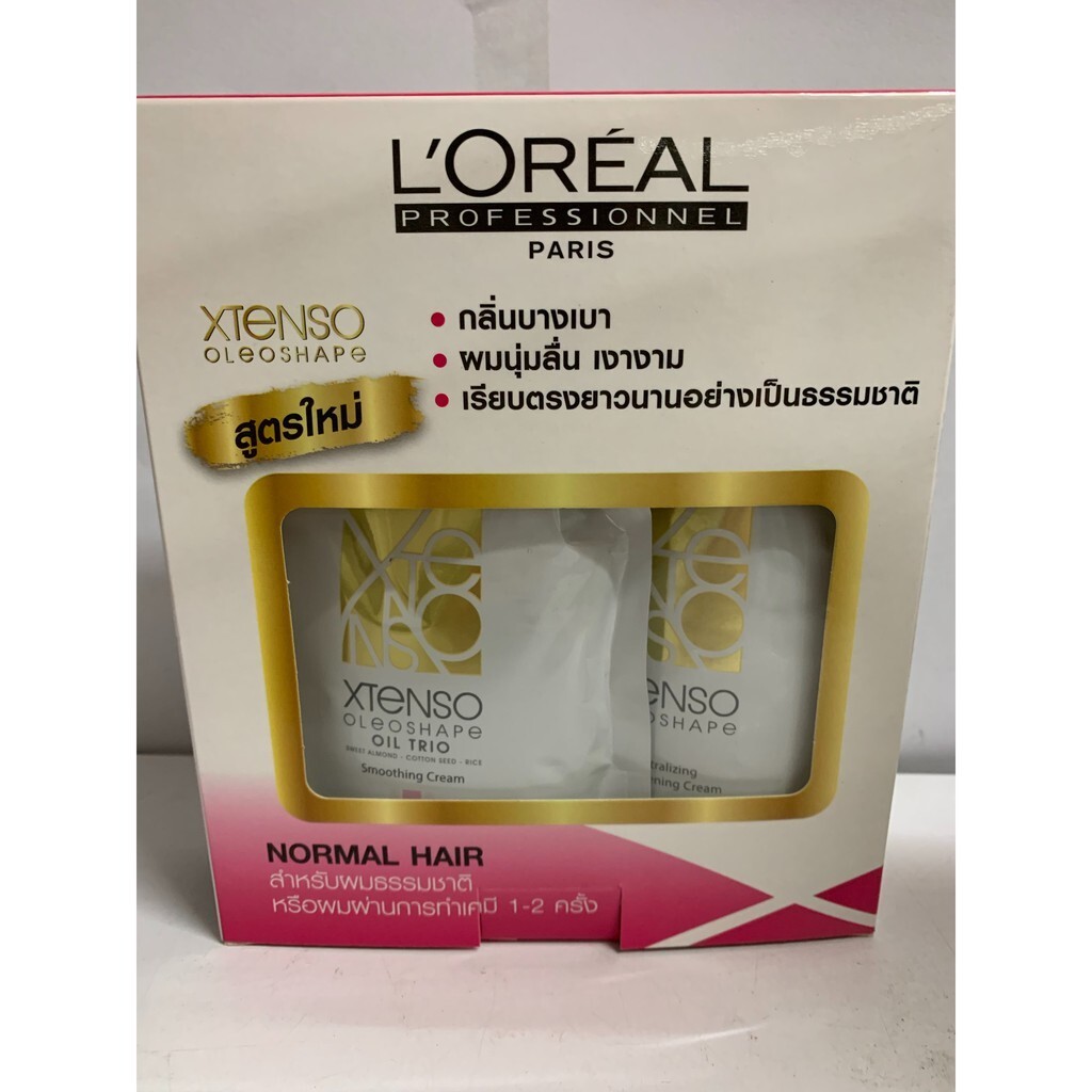 L’Oreal X Tenso Permanent Hair Straightener Kit Normal Hair Pink 400 ml