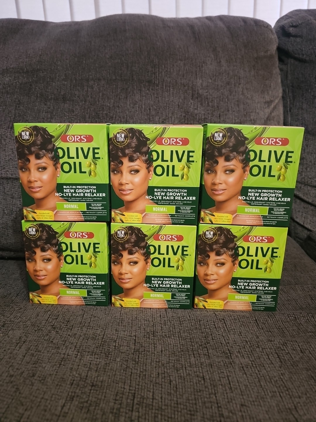 Lot Of 6 Olive Oil Built-in Protection New Growth No-Lye Hair Relaxer