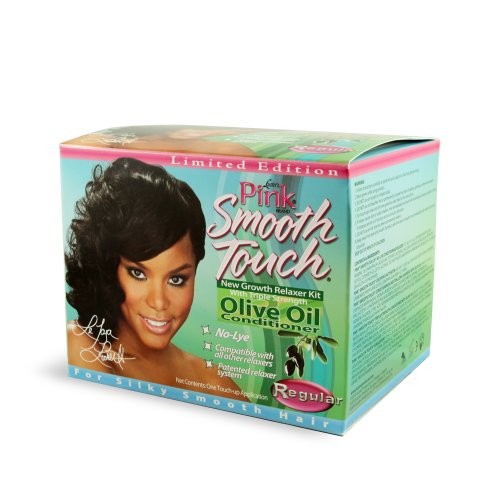 Pink Smooth Touch New Growth Relaxer Kit for Quick Hair Touch Ups 1 Count