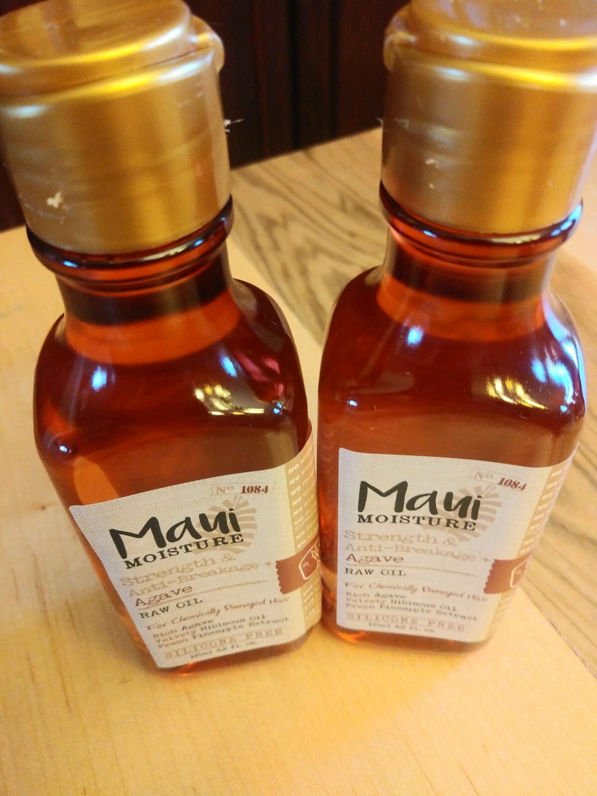 MAUI MOISTURE STRENGTH & ANTI-BREAKAGE AGAVE RAW OIL 4.2 Ounce 2 pack! NEW