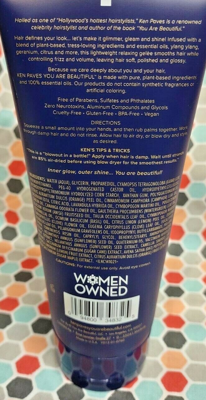 2 Ken Paves You are Beautiful RELAXING BALM Straightens Smooths Hair Frizz 6.7oz