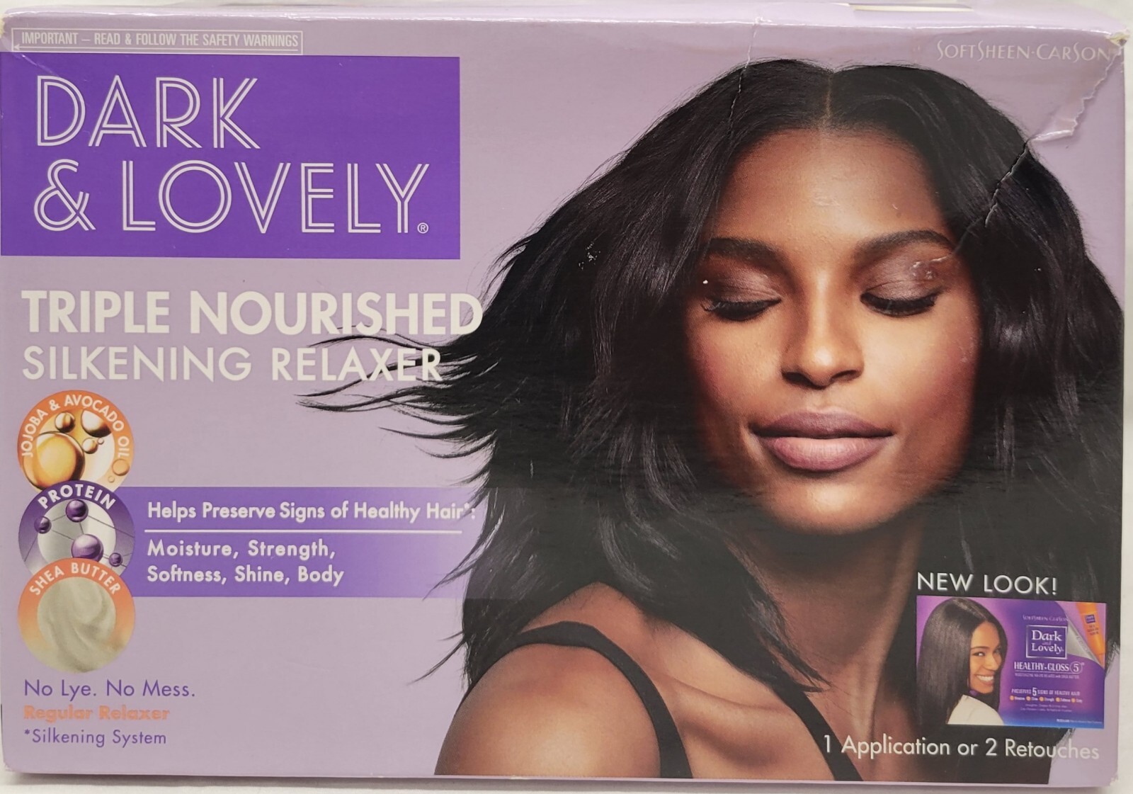 Dark & Lovely Triple Nourished Silkening Regular Relaxer- boxes damaged see desc