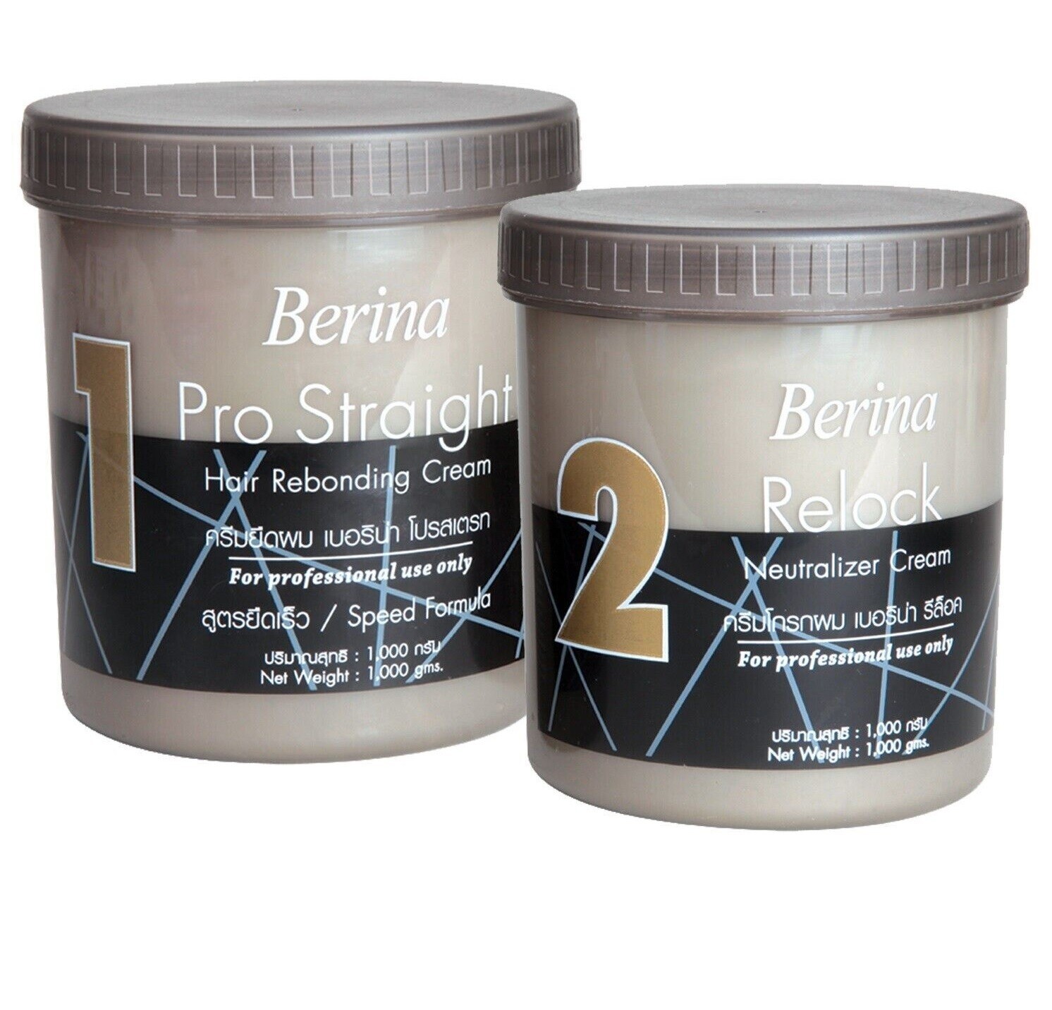 Berina Pro Striaght Hair Rebonding and Relock Neutralizer Cream 1000 ml 1 Set