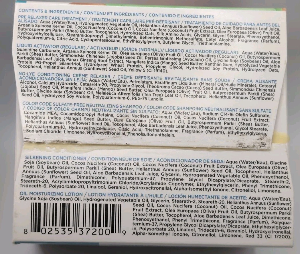 Lot of 2 Kits Just For Me No-Lye Conditioning Creme Relaxer Kits, 2-Applications