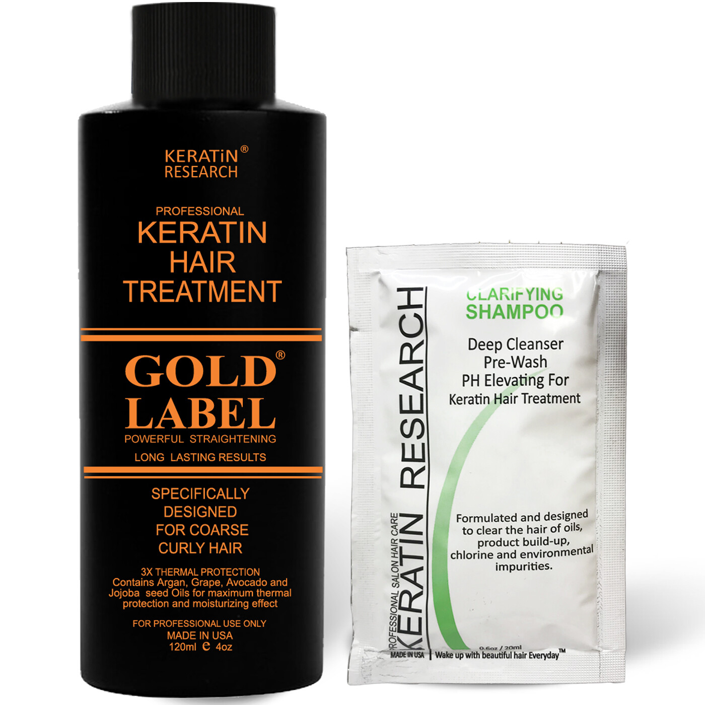 Keratin Research Gold Label Keratin Hair Blowout Treatment 120ml Curly Coarse