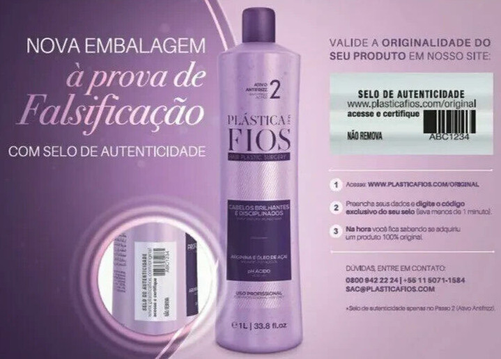 Cadiveu Plastica dos Fios Straightener Brazilian Keratin Hair Treatment 3 Steps