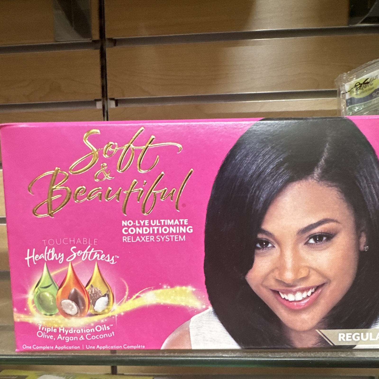 Soft & Beautiful No-Lye Relaxer Cream Regular Smoothing Argan Olive Coconut