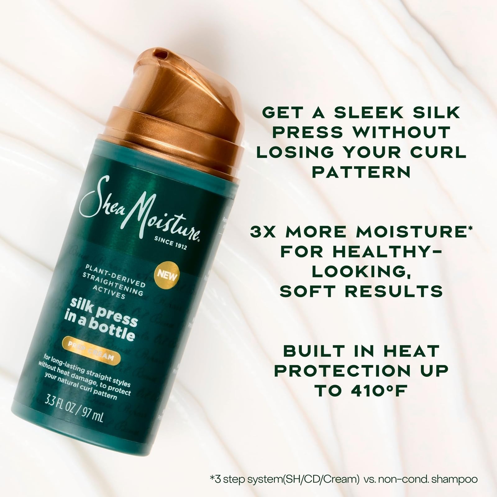 SheaMoisture Silk Press Prep Cream 3.3 fl oz – Heat Protection & Curl Control
