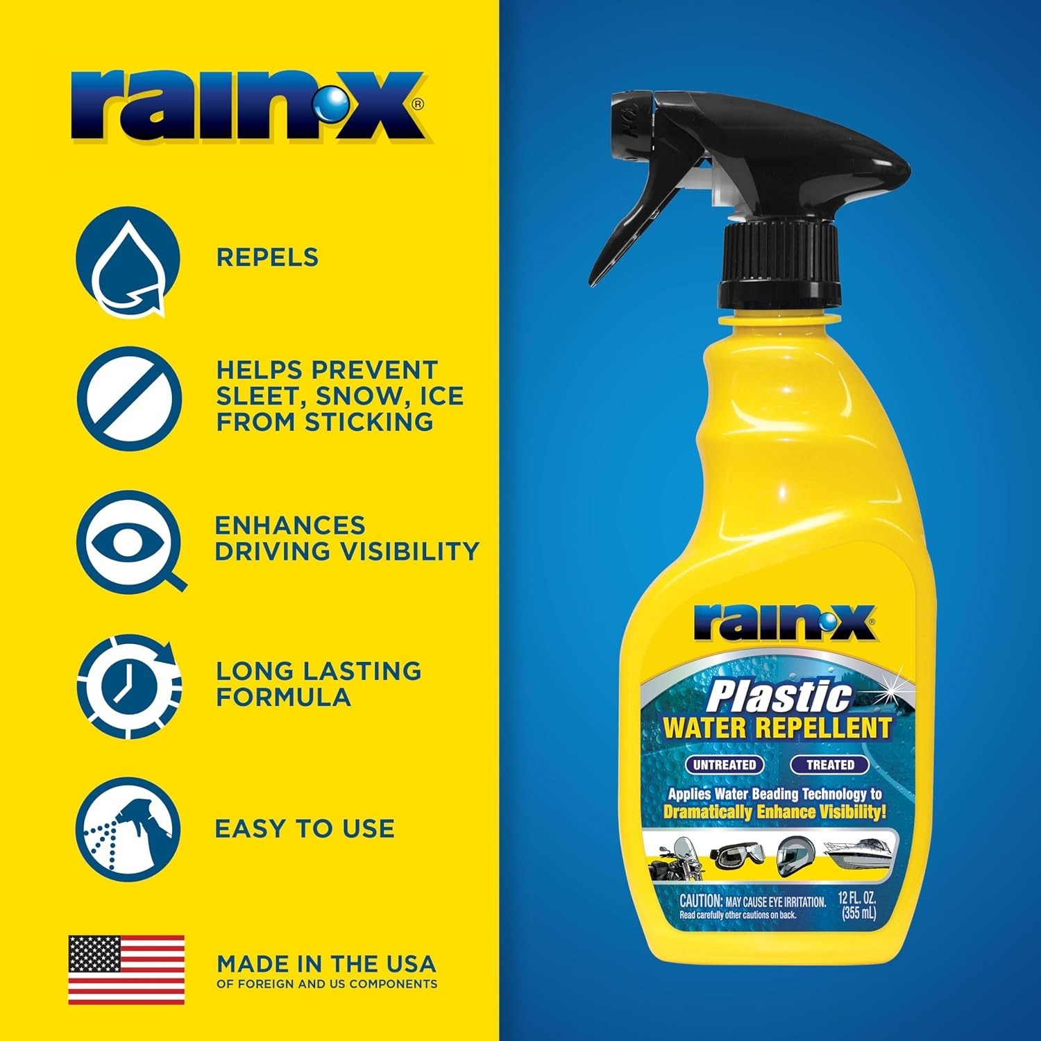 Rain-Scented 12 oz Plastic Treatment Spray – Non-Toxic Water Repellent for Boats
