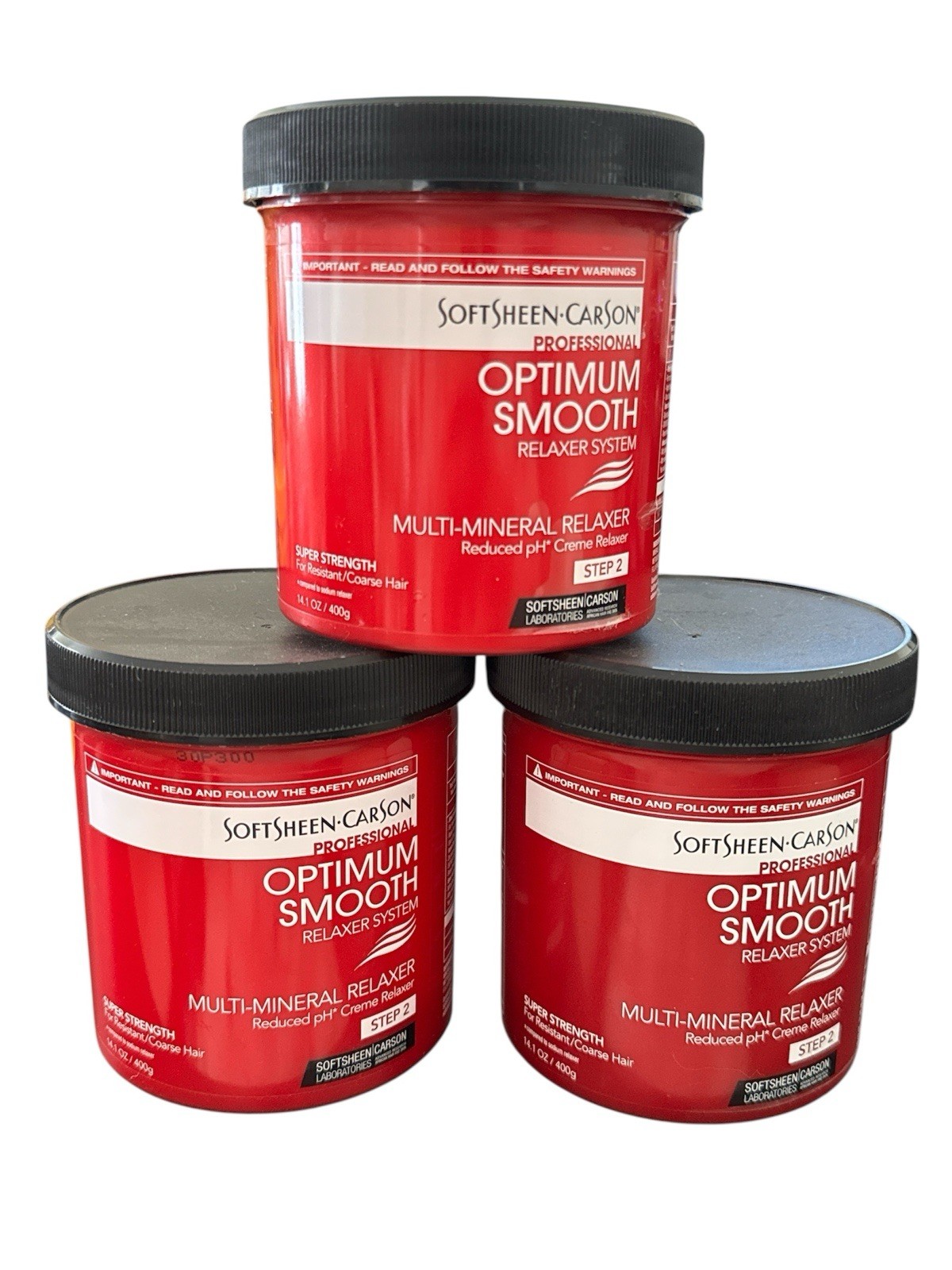 SoftSheen Carson Optimum Smooth Multi Mineral Relaxer Super Strength Step 2 -3pk