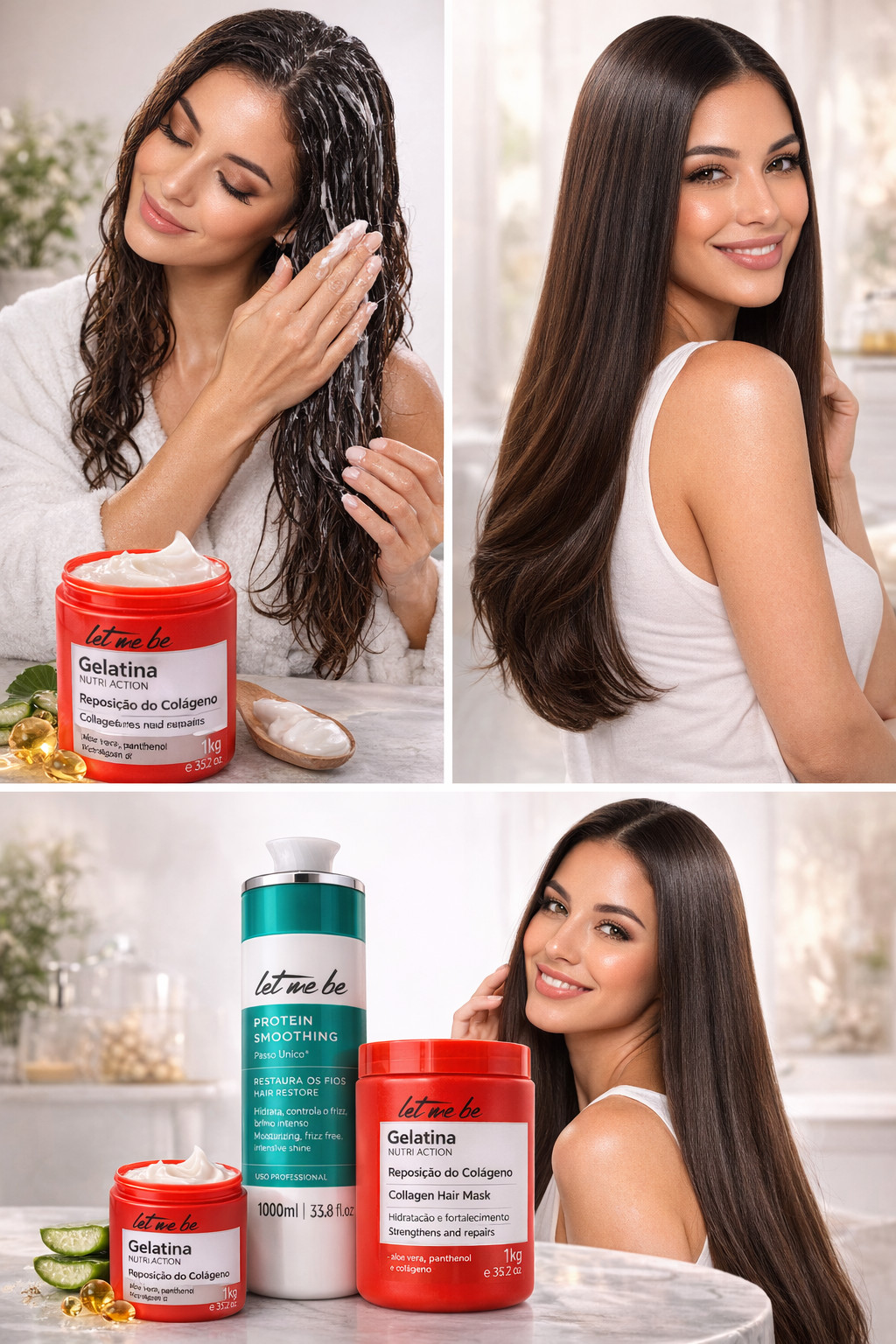 Brazilian Keratin Hair Smoothing Treatment 1000ml – Anti Frizz Salon Formula