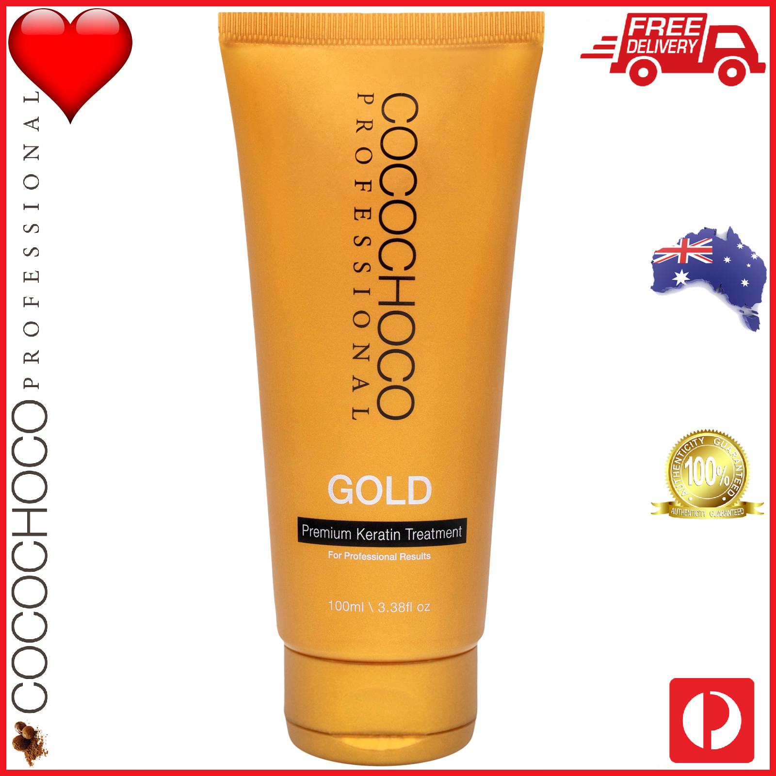❤❤ COCOCHOCO Pro GOLD Keratin Straight Hair Brazil Salon Style Treatment 100ml