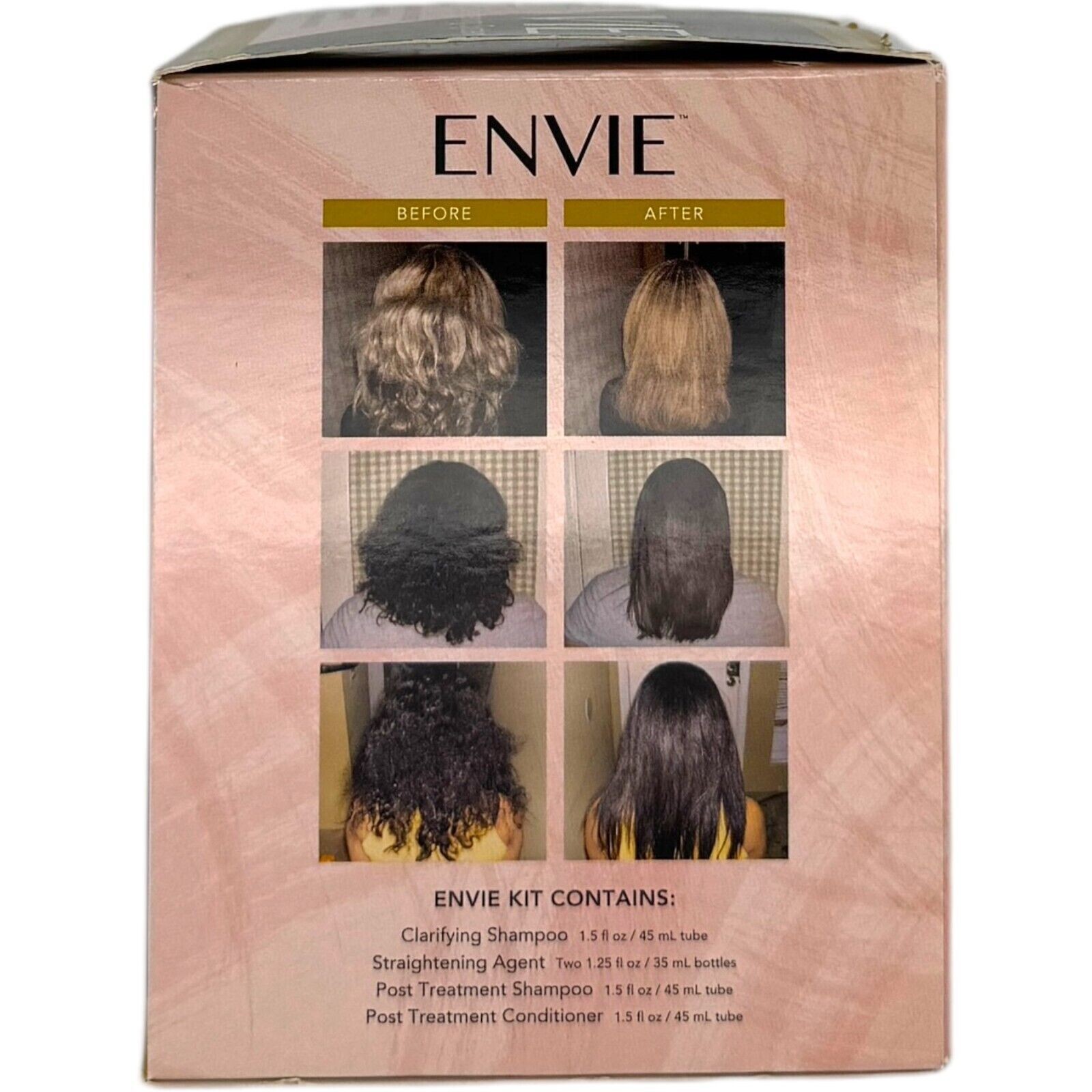 Envie Hair Straightening System Keratin Treatment Frizz Control 90 Day Salon Kit