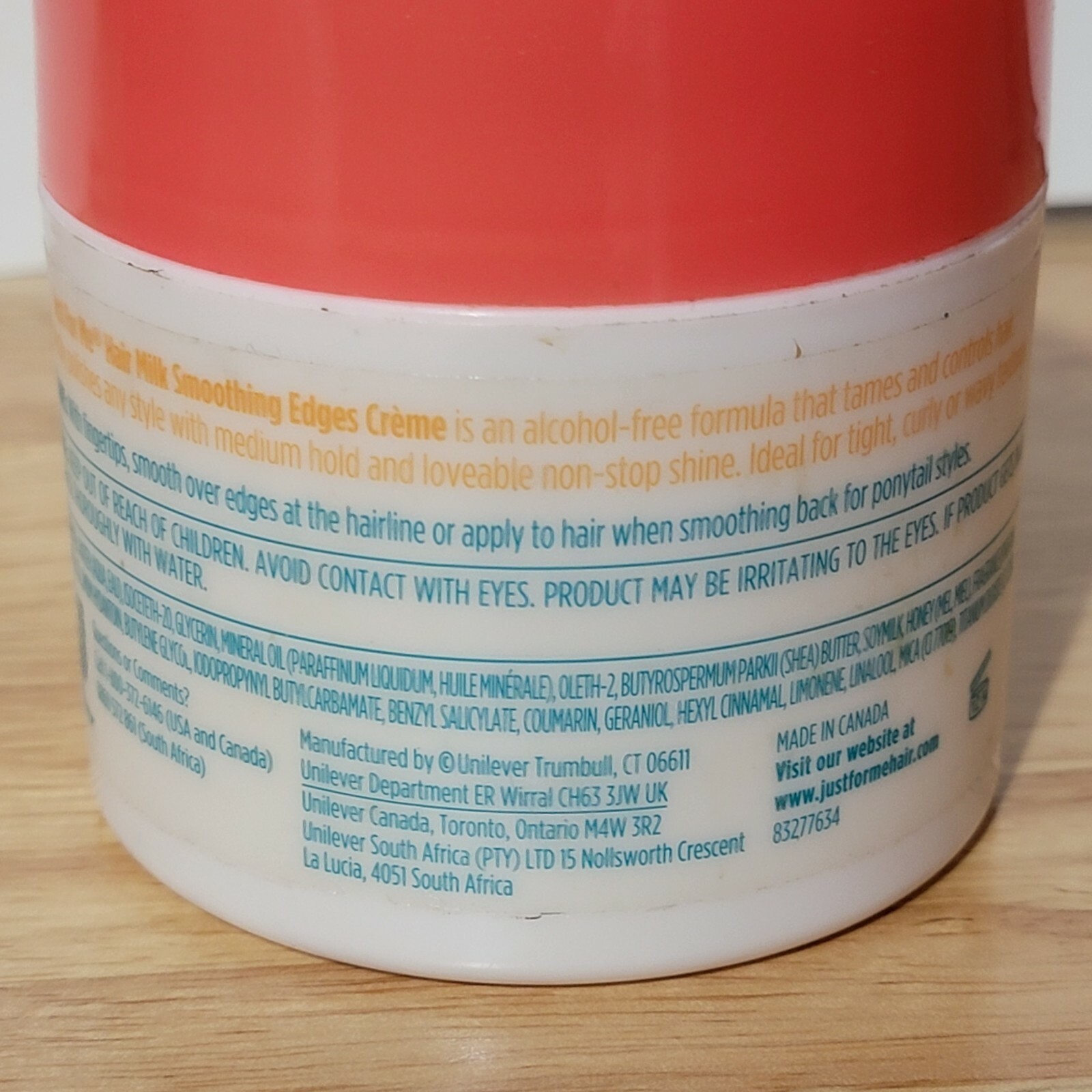 Lot Of 2 Pack Just For Me Hair Milk Smoothing Edges Creme With Shea Butter 4 oz