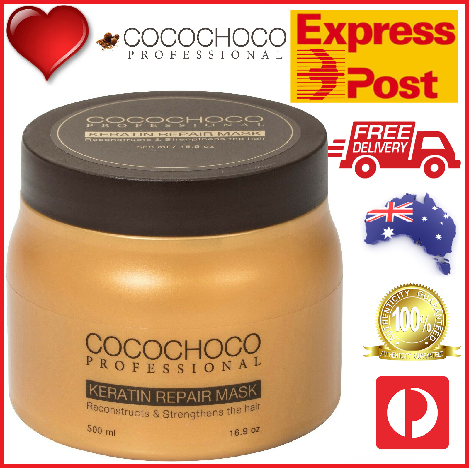 ❤❤ COCOCHOCO Pro Keratin Hair REPAIR MASK 500ml Salon Smooth Silky Soft EXPRESS