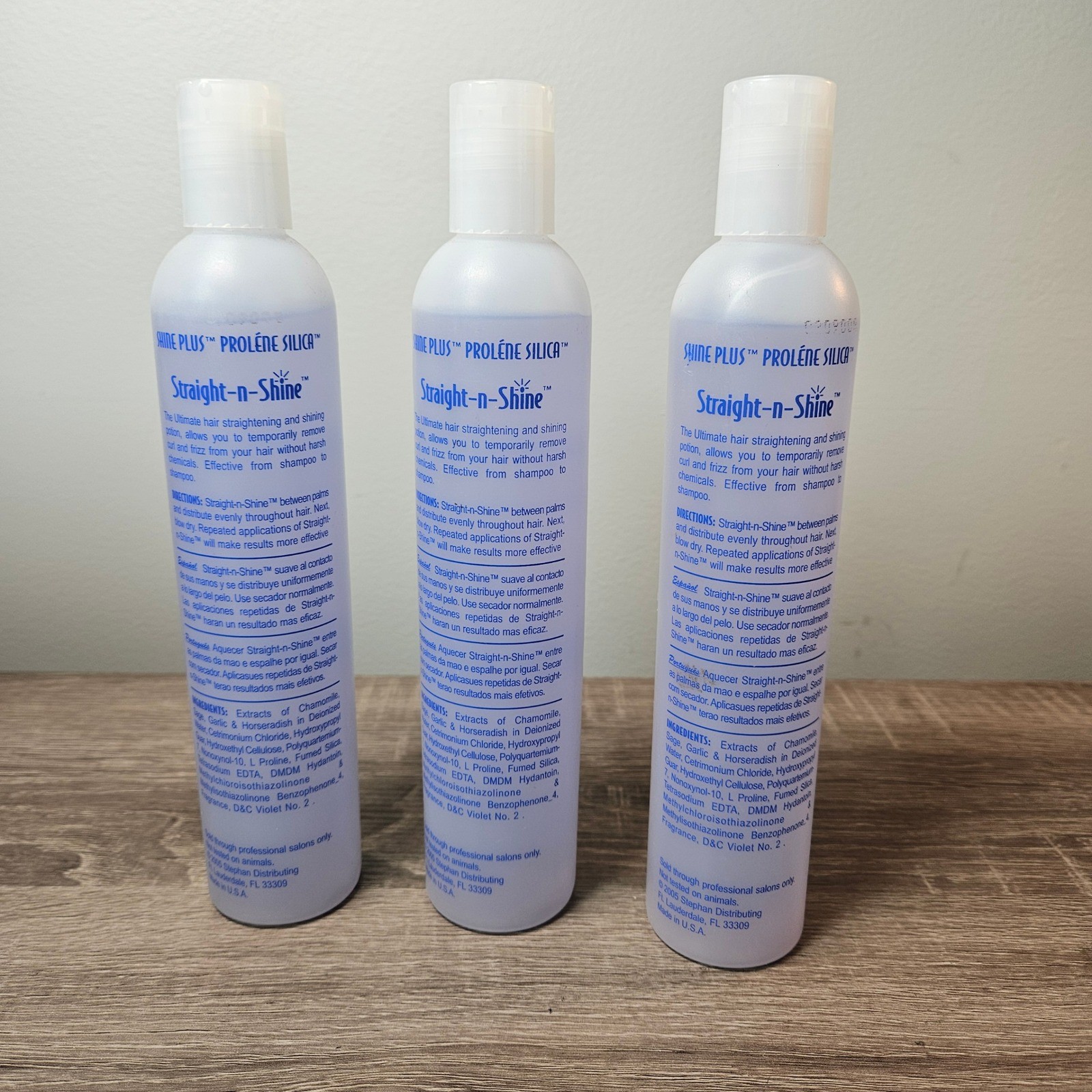 3pk Image Shine Plus Prolene Silica Straight-n-Shine Hair Straightener 10oz