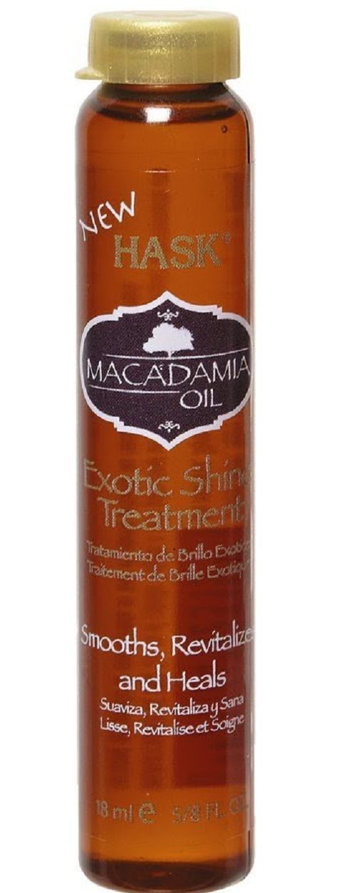 New Hask Macadamia Oil Exotic Shine Treatment Smooths Revitalizes Heals 18ml