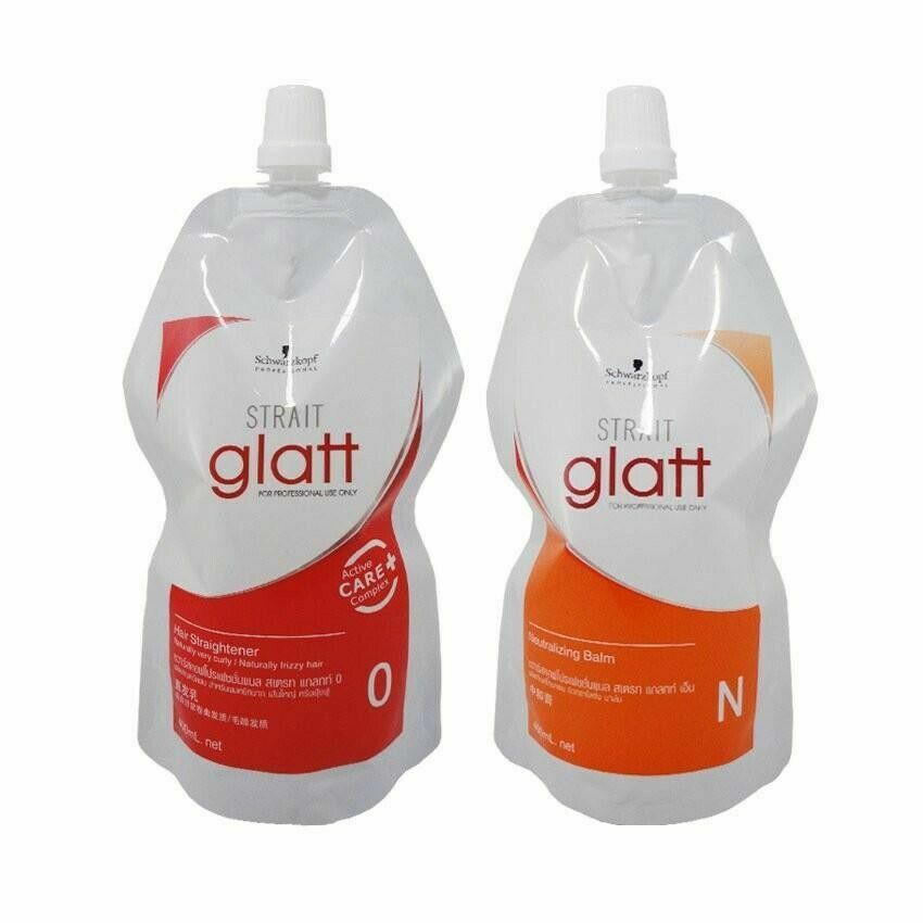 4set Schwarzkopf Strait Glatt Hair Straightener Cream No.0 Very Curly Frizzy Hai