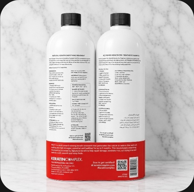 Keratin Complex KC Primer Pre-Treatment Shampoo & NKST Treatment 67.6 oz Total
