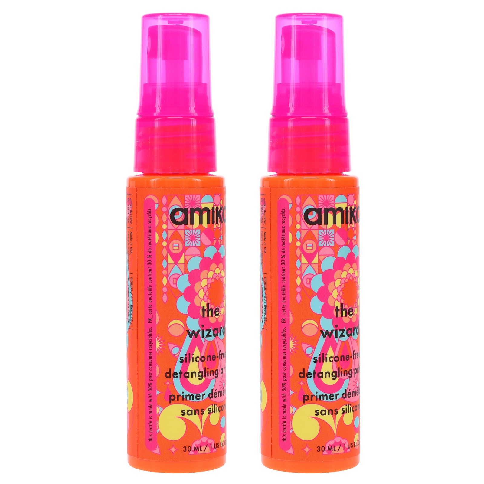 Amika The Wizard Silicone-Free Detangling Primer 1 oz 2 Pack