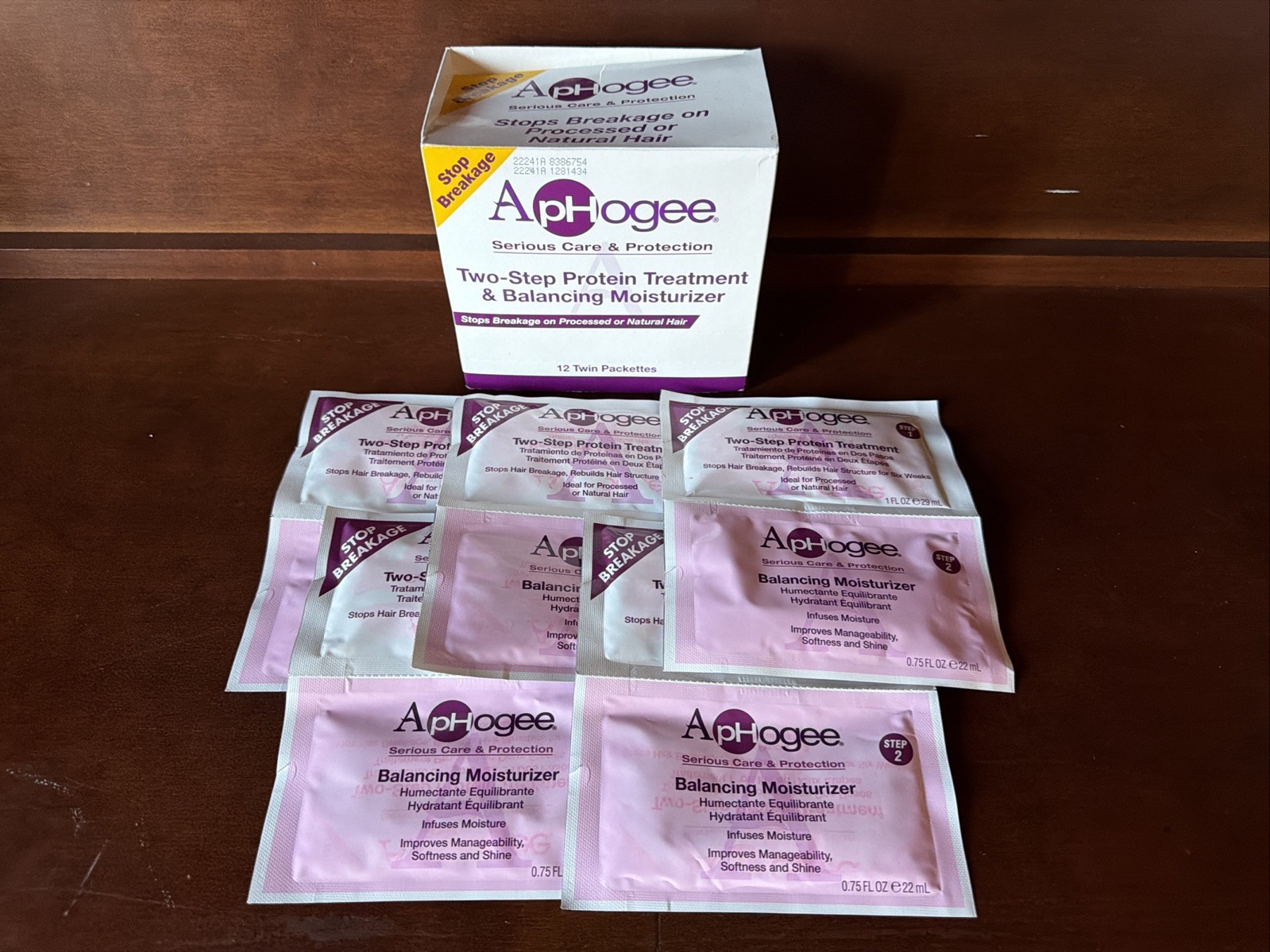 Aphogee Two-Step Protein Treatment Balancing Moisturizer Lot Of 5 Stops Breakage