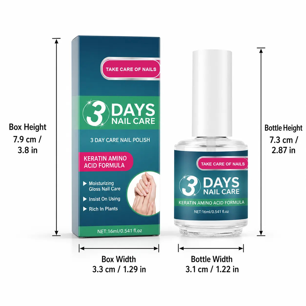 MREGB Keratin & Amino Acid Nail Strengthener, Clear Cuticle Oil Treatment for Na